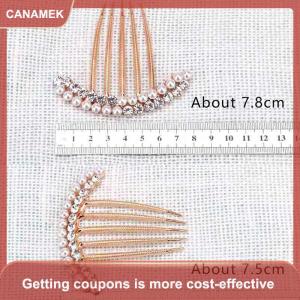 【CANAMEK 】 5 Teeth Hair Side Combs Hairpin Comb Wedding Bridal Rhinestone Hair Comb Claw Hairpin Hair Ornaments Accessory