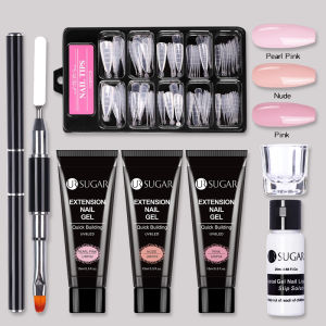UR SUGAR New Years Red Nail Set UV LED Lamp Dryer With 13Pcs Nail Gel Kit Nail Art Beginner Set Soak Off Manicure Tools Set electric Nail Drill Nail Tools Set