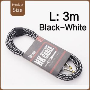 สายแจ็คกีตาร์ สายแจ๊ค แบบถัก  หัวตรงสองด้าน สายถัก คุณภาพดี สัญญาณเต็ม ใช้ต่อกับกีตาร์ไฟฟ้า กีตาร์เบส หรือโปร่งไฟฟ้า