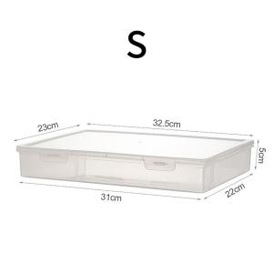Transparent File Organizer Waterproof Office Storage Desk Box Document Tray Passport Storage Box Stackable Large Capacity A4 Paper Storage Box Books Documents Desktop Paper Organizer Stationery Kitchenware Organizer Box Stationary Portable。