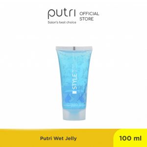 PUTRI STYLE Wet Indonesia / Styling Rambut / Look Jelly / No Stickiness / Menjaga Tatanan Rambut Tahan Lebih Lama / Penataan / Tidak Lengket / Mudah Bersihkan / Aroma Lembut Halus / Kesan Basah Segar / Treatment Perawatan / Skincare Hair Care Series
