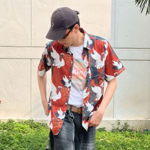 เสื้อเชิ้ตฮาวาย เสื้อฮาวาย ผ้าไหมอิตาลี ลาย บริคเบิร์ด เสื้อเชิ้ต proud style