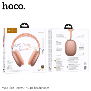 Hoco W65 Plus New Wireless ANC Headphone Bluetooth Earphone Long Standby Gaming Active Noise Reduction - Available in Silver/Star Color/Orange/Purple/Deep Space Gray