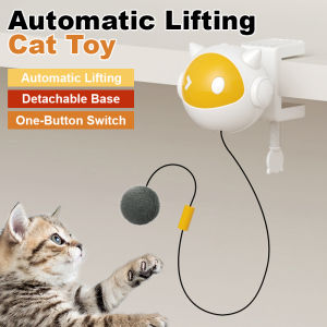 No Batteries Required Cat Toys Cat Ball Wooden Table Removable Base Increase Cat Vitality Onetouch Switch Cat Recreator Auto Lift Tease Cat Ball Safety