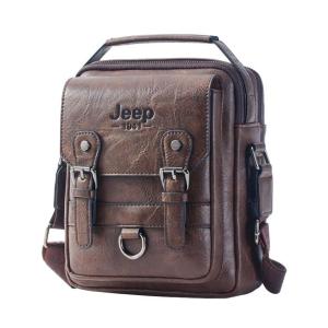 JEEP Multi-function Men Handbags New Mans Crossbody Shoulder Bag Large Capacity Leather Messenger Bag