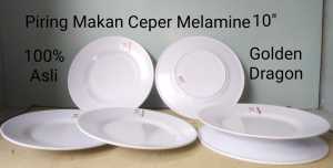 Piring Makan Ceper Melamine 100% Asli 10" P0210 / Golden Dragon / melamine