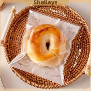 [Shelleys] 50pcs tự dính con dấu túi nhựa cho bánh bao bì Croissant bên handmade Biscuit cookies bánh mì và bánh đóng gói