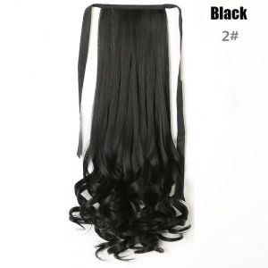 【Ready Stock】 Long Curly Ponytail Wig Womens Drawstring Clip In Toupee Hair Extensions Wavy Hairpiece 38/48/58CM