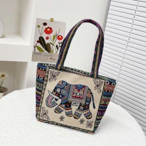 New Tas ToteBag Wanita FAshion Retro Korea Dengan Resleting Tas Bahu Kanvas BAG01
