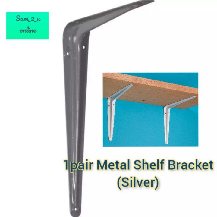1pair Metal Shelf Bracket Wall L Bracket Dinding Rak Besi Lazada