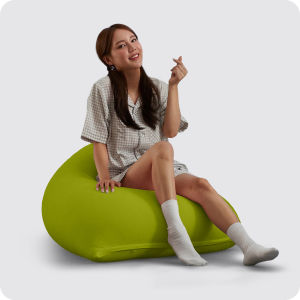 Yogibo Pyramid — Floor Seat Bean Bag for Kids | Compact Lounge Cushion for Living Room