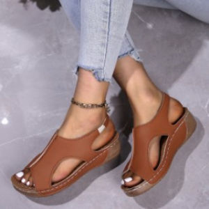 Free Shipping Plus-Size Thick-Soled Wedge-Heeled Open-Toe Sandals For Women New Spring/Summer Style Casual Beach Sandals