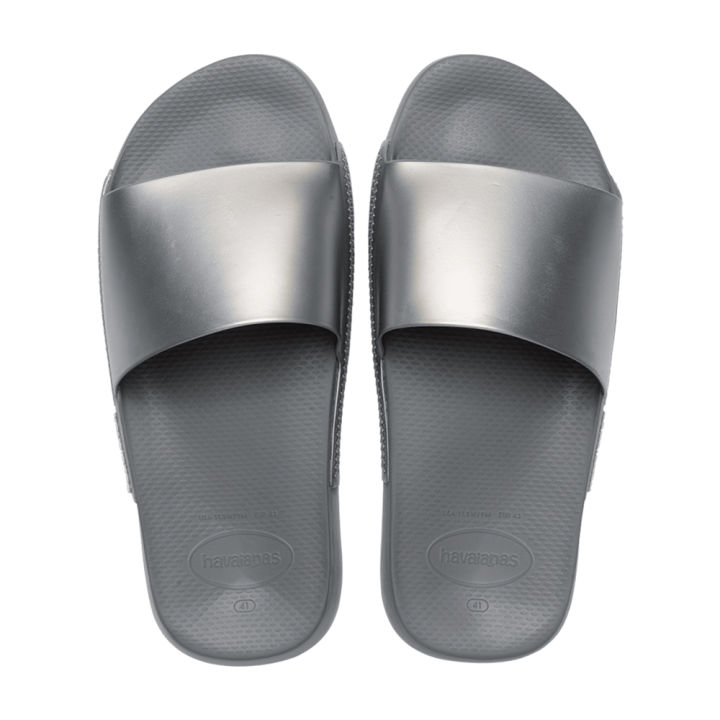 Havaianas Classic Metallic Slides Grey Steel Lazada PH