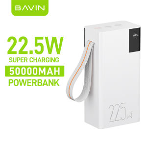 BAVIN PC005S 50000mAh 22.5W Super Fast Charging Powerbank Large Battery Capacity w/ Built-In Flashlight