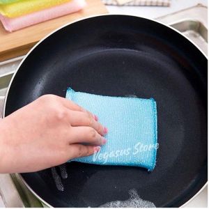5Pcs Spons Busa Cuci Piring Panci GOOD WIFE Serbaguna Warna Acak Spons Cuci Piring Sponge Busa Dapur