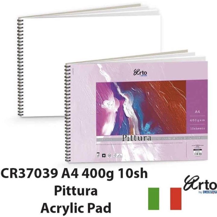 Arto Pittura Acrylic Painting Book [10 Sheets] A3 & A4 Size (400gsm