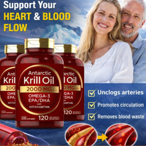Pure Antarctic Krill Oil Softgels High Quality Fish Oil Capsules Rich in Omega 3 Supports Heart Health Dietary Health Supplement