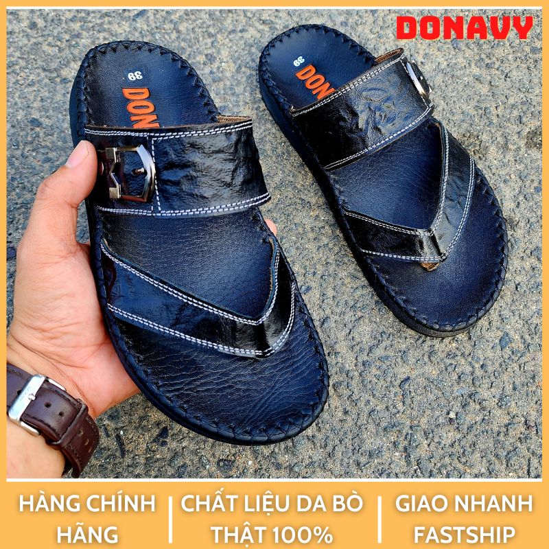 High-end 100% DONAVY Genuine Cow Mens Finger Straps, 3-Wire Style Sewing Pad Rain Cover, Solid Rubber Pad, Soft Leather Strap d.3c. 