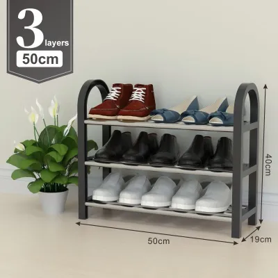 SPACEMADER Stainless Shoe Rack Organizer Shoe Cabinet Dustproof Screwless Shoe Box Storage Organizer Dustproof Shoes Cabinet
