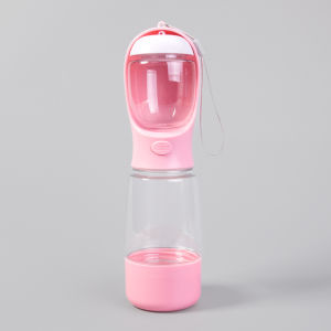 THPET ขวดน้ำหมาแมวแบบพกพา 3in1 ดื่มน้ำ ใส่อาหาร เก็บถุงอึได้ในตัว กันรั่ว 400ml หลายสีให้เลือก