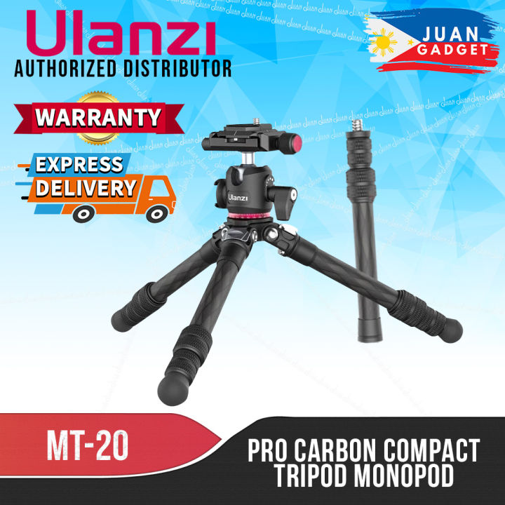 Ulanzi MT-20 Professional Lightweight Compact Carbon Fiber Tripod/ Monopod  for DSLR Cameras JG Superstore | Lazada PH