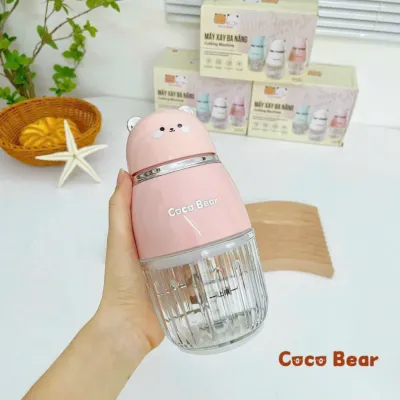 Máy Xay HATTIECS Cầm Tay 6 Lưỡi - 8 Lưỡi Dao Dung Tích 03L - Cối Thuỷ Tinh Phụ Kiện Lưỡi Dao Máy Xay Đồ Ăn Dặm Cho Bé