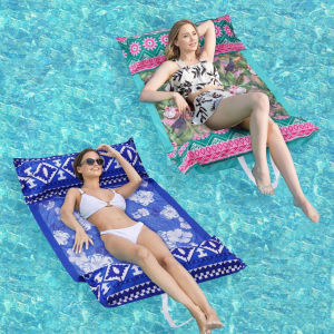Phao Chill phao lười Nằm Kiểu Võng Tropical Hoa Lá Hồ Bơi Phong Cách Nhiệt Đới