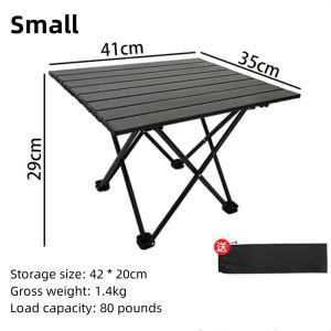 【COD】Multi-Function Ultra-light Mini Picnic Table Picnic Outdoor Furniture Folding Camping Table Barbecue Picnic Outdoor Portable High Strength Aluminum Alloy Table Portable