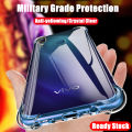 For Vivo Y11 2019 1906 1906_20 Clear Jelly Case Flexible Silicone Drop Cushion Back Cover with Four Reinforced Anti-drop Protective Corners. 