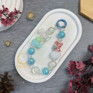 SANRIO POMPOM PREMIUM Glow In The Dark Lanyard Tali Gantungan Gelang Strap HP Phone Charm Handphone Device Kamera Handmade Macaron Candy Lanyard Full Warna Korean Style Estetik Bracelet Beads Lotso Cinnamoroll Kuromi Moon Bulan Horse Kuda GID