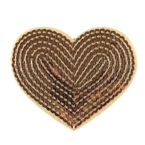 10 Pcs Sequins Patches Heart Iron On Patches Embroidery Heart Patches for Clothing Bag Jackets Jeans Hat Decoration