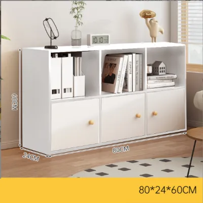 Motida Bookshelf Organizer Shelf Wooden Display Cabinet Divider Cabinet 60/100/120cm