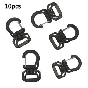 SJJL 10pcs 360 độ Móc xoay ngoài trời Di động Nhựa Khóa leo núi  Đa chức năng Phụ kiện hành lý cắm trại