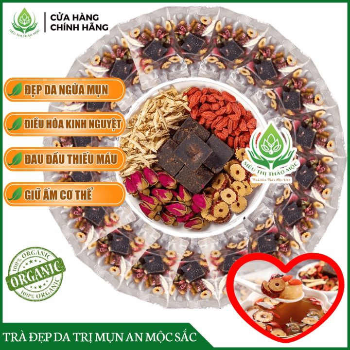 [CHÍNH HÃNG] Trà Đẹp Da Giảm Mun Thanh Sắc An Mộc Trà Gồm Trà Gừng ...