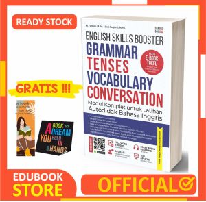 BUKU BEST SELLER - ENGLISH SKILLS BOOSTER GRAMMAR TENSES VOCABULARY CONVERSATION - DAMIGO BOOKS BONUS BOOKMARK STICKER