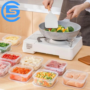 Combo 2 hộp đựng thực phẩm vuông 350ml - Cấp đông an toàn ngăn mùi hiệu quả G541-HTPvuong12x5-2