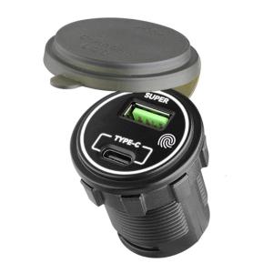 66W USB C PD30W and QC36W Car Charger with Touchable Switching Key And Multi Protections for Various 12V-24V Vehicles