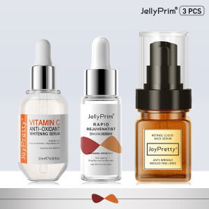 new JoyPretty 3PCS Face Serum VC Whitening Retinol Wrinkle Tea Tree Acne Treatment For Dark Facial Serum Korean Skin Care Products hot
