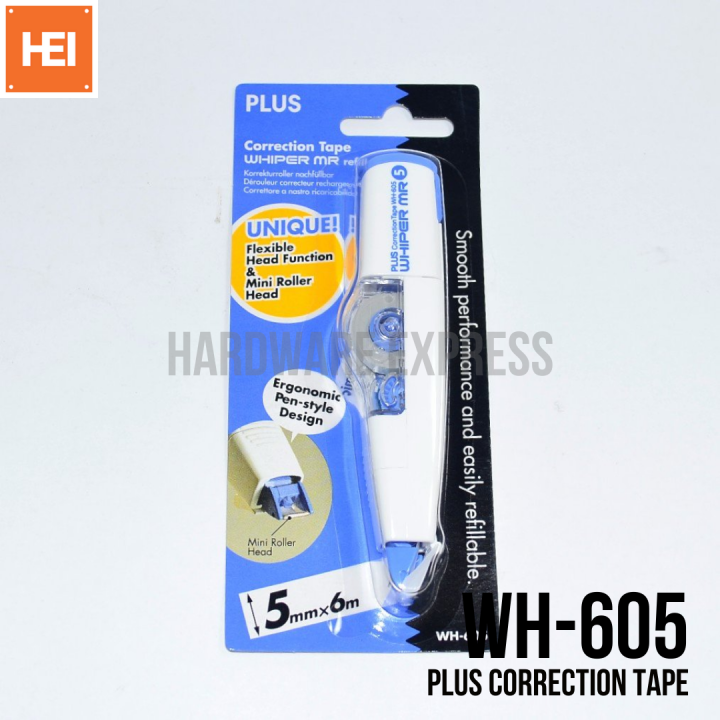 Plus WHIPER Correction Tape 5mm x 6m WH605 / Refill WH605 Lazada PH