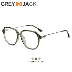 Grey Jack Kacamata Antiradiasi Blueray Model Oval TR90+Metal Ringan Bisa Minus Pria Wanita 9133