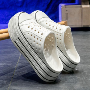 [Free Shipping] WomenS Thick-Soled Slip-On Sandals For Summer Casual Outdoor Wear Non-Slip Easy To Wear Versatile Height-Increasing Breathable And With A Perforated Design