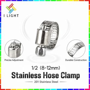 (Fast Deliver)Stainless Adjustable Hose Clamp 1/2 inch to 2 inch (per piece) suitable for tightening water pipes gas pipes etc.