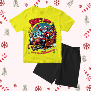 Code8.id DTF2 Baju Setelan Natal Anak Laki Laki Karakter Santa Here Best Seller MURAH DAN TRENDY