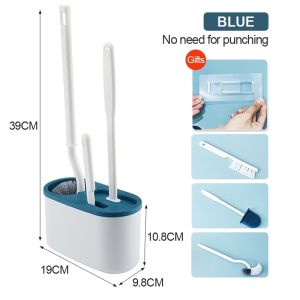 [จัดส่งจากกรุงเทพฯ] แปรงขัดส้วม 3 in 1 แปรงล้างห้องน้ำ ล้างสุขภัณฑ์ ด้ามจับสแตนเลส ที่ขัดพื้น พร้อมที่เก็บ ไม่เจาะผนัง แปรงขัดห้องน้ำ