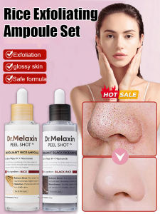Black Rice Exfoliating Ampoule Set Face Body Soft Bottle Set Peeling Ampoule