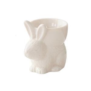 Easters Rabbit Eggs Holder Stylish Ceramic Cup for Childrens Breakfast and Decoration White Porcelain Eggs Stand