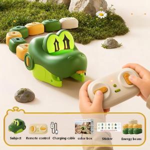 Magnetic Eating Snake Remote Control Car Toy for Boys Dual Player Battle Greedy Bean Childrens Birthday Gift