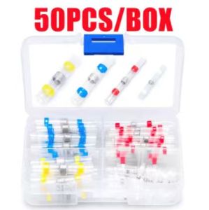 100/50PCS Solder Seal Wire Connector KitButt Terminal /Waterproof Insulated Electrical Wire Splice
