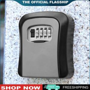 [ZENLEA6]กุญแจติดผนังจัดระเบียบกล่องล็อคพร้อมรหัสล็อคแบบ 4 หลักที่เก็บกุญแจล็อคกันฝุ่นกุญแจนิรภัยตู้เก็บได้ถึง 5 ปุ่มสำหรับกลางแจ้ง