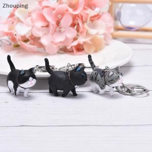 【ZP】 Cute Jewerry Mới đáng yêu mèo con mèo Keychain Keyring túi xách mặt dây chuyền trang trí trẻ em Đồ chơi Quà Tặng